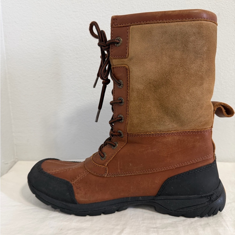 Ugg Butte Vibram waterproof boots lace up brown size 8.5 - Picture 8 of 16